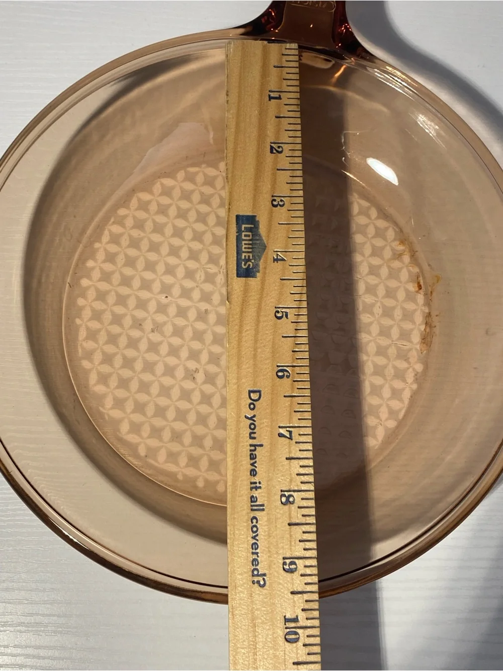 Vintage Visions Corning France Amber Glass 8.5